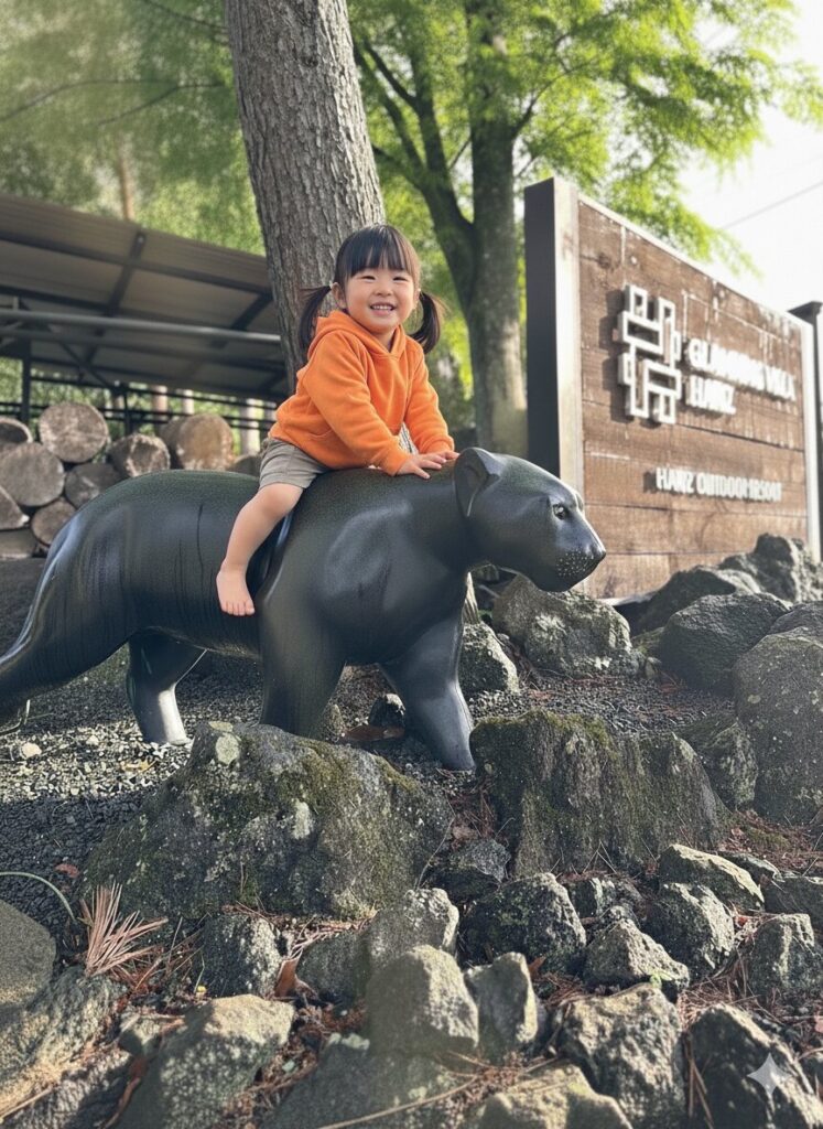 ハンズのロゴを探そう｜GLAMPING VILLA HANZの看板とフォトハイク